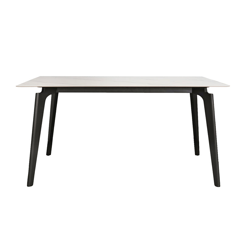 BESI Modern Sintered Stone Dining Table – Unique Metal Legs, Durable and Stylish