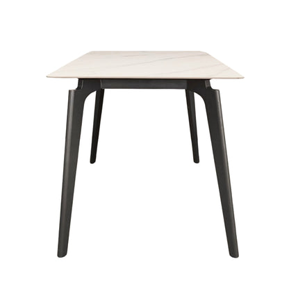 BESI Modern Sintered Stone Dining Table – Unique Metal Legs, Durable and Stylish