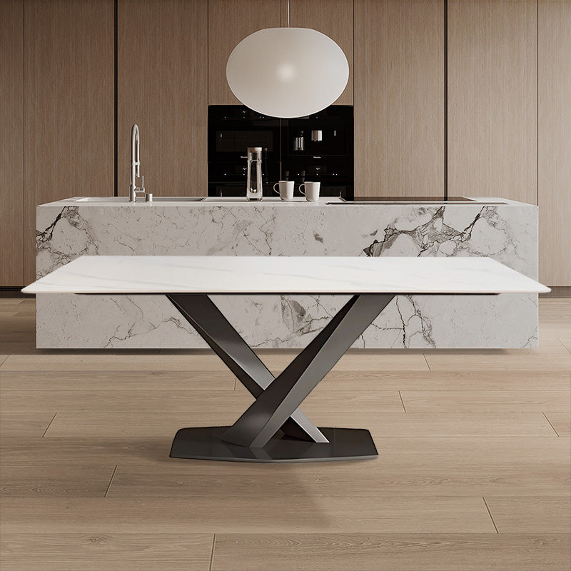 OX Modern Minimalist Luxury Sintered Stone Dining Table