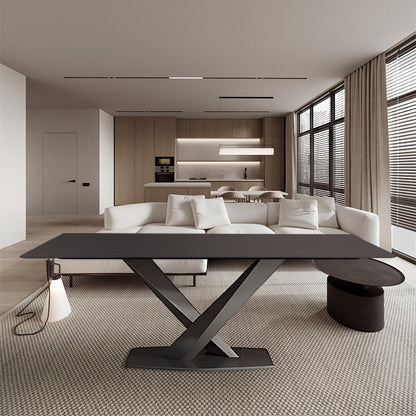 OX Modern Minimalist Luxury Sintered Stone Dining Table