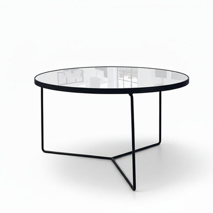 KRON Nested Coffee Table Set – Modern Minimalist Glass & Metal