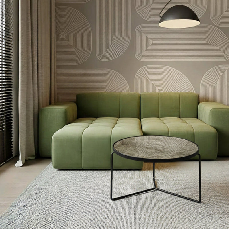 KRON Nested Coffee Table Set – Modern Minimalist Glass & Metal