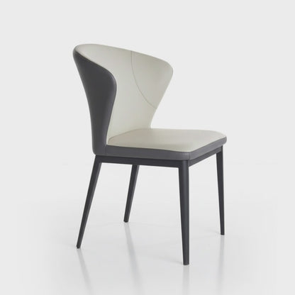 CORNO Modern Dining Chair – Upholstered Comfort with Black Metal Legs