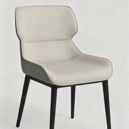 KPIT Modern Dining Chair – Upholstered Comfort with Black Metal Legs