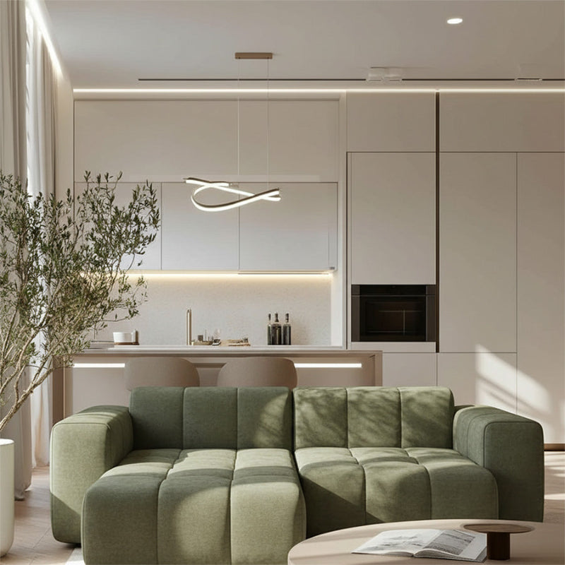 BUCKLOE Sectional Sofa – Upholstered Sofa with Tufted Seat and Chaise Lounge