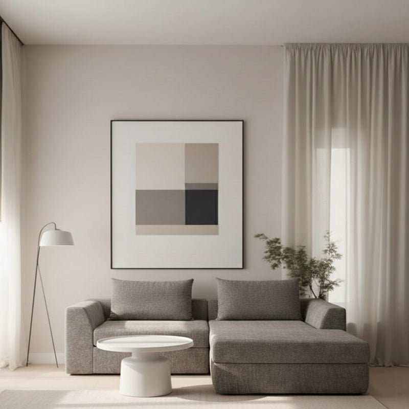 LINO Sectional Sofa – Gray, Beige & Light Green Sectional with Chaise Lounge, Modern Living Room Sofa