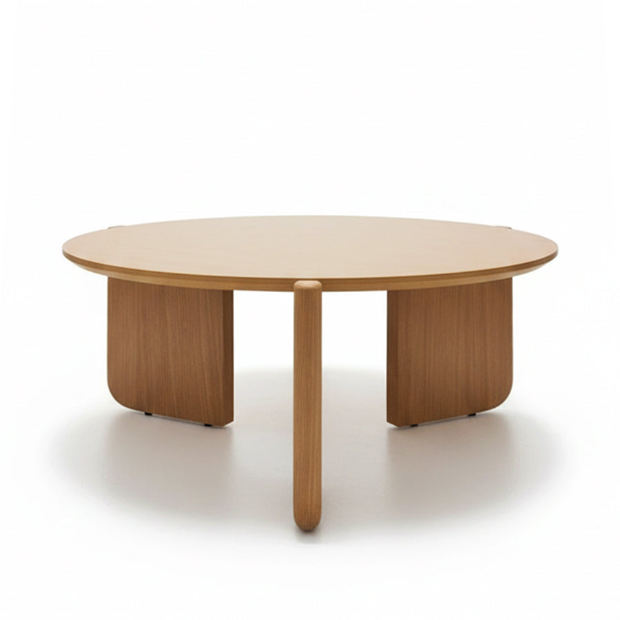 SINTARRY Round Sintered Stone Coffee Table – 90cm/35.4in Modern Minimalist Design