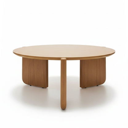 SINTARRY Round Sintered Stone Coffee Table – 90cm/35.4in Modern Minimalist Design