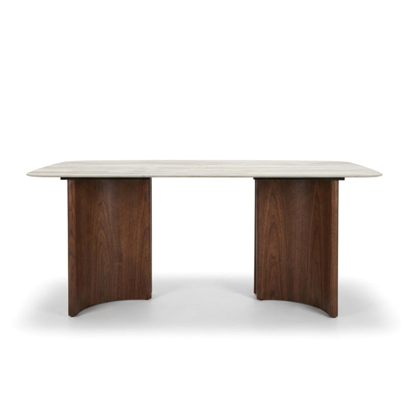 ARCADIX Sintered Stone Dining Table – Curved Rectangle