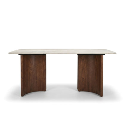 ARCADIX Sintered Stone Dining Table – Curved Rectangle