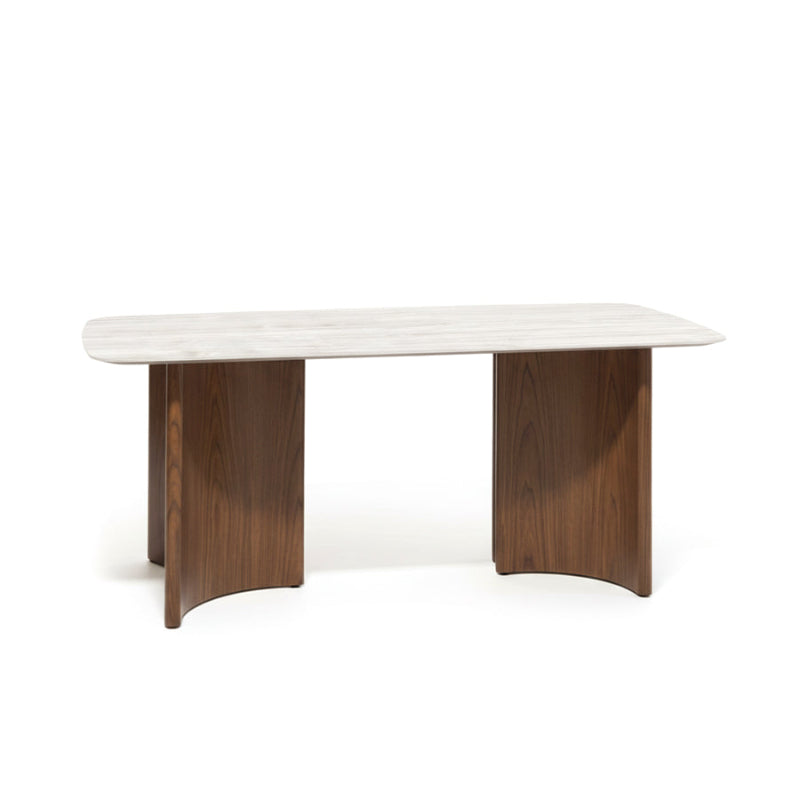 ARCADIX Sintered Stone Dining Table – Curved Rectangle