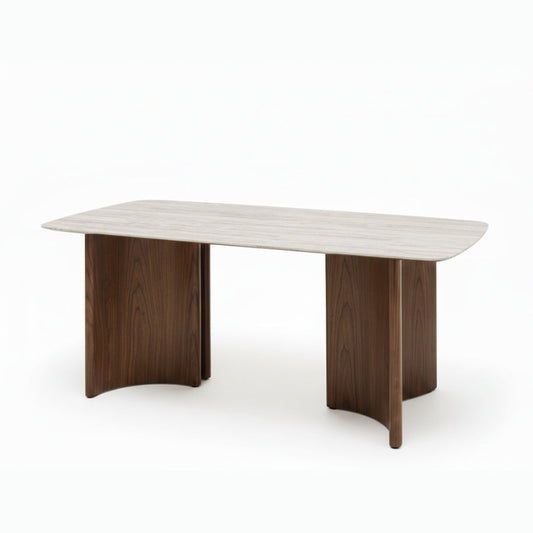 ARCADIX Sintered Stone Dining Table – Curved Rectangle