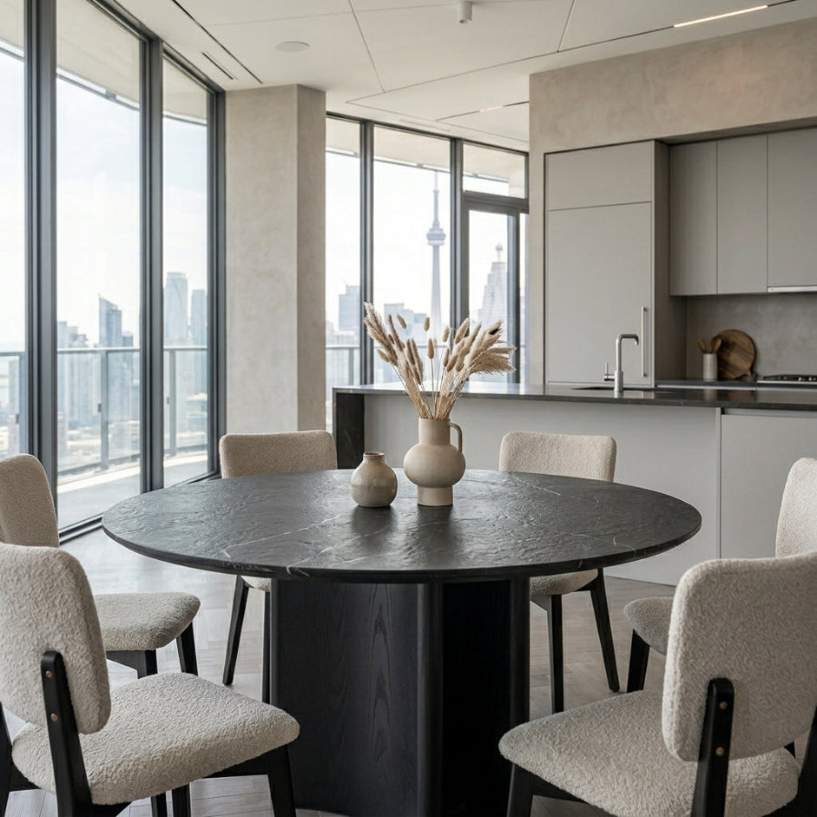 ARCADIX Sculptural Sintered Stone Dining Table
