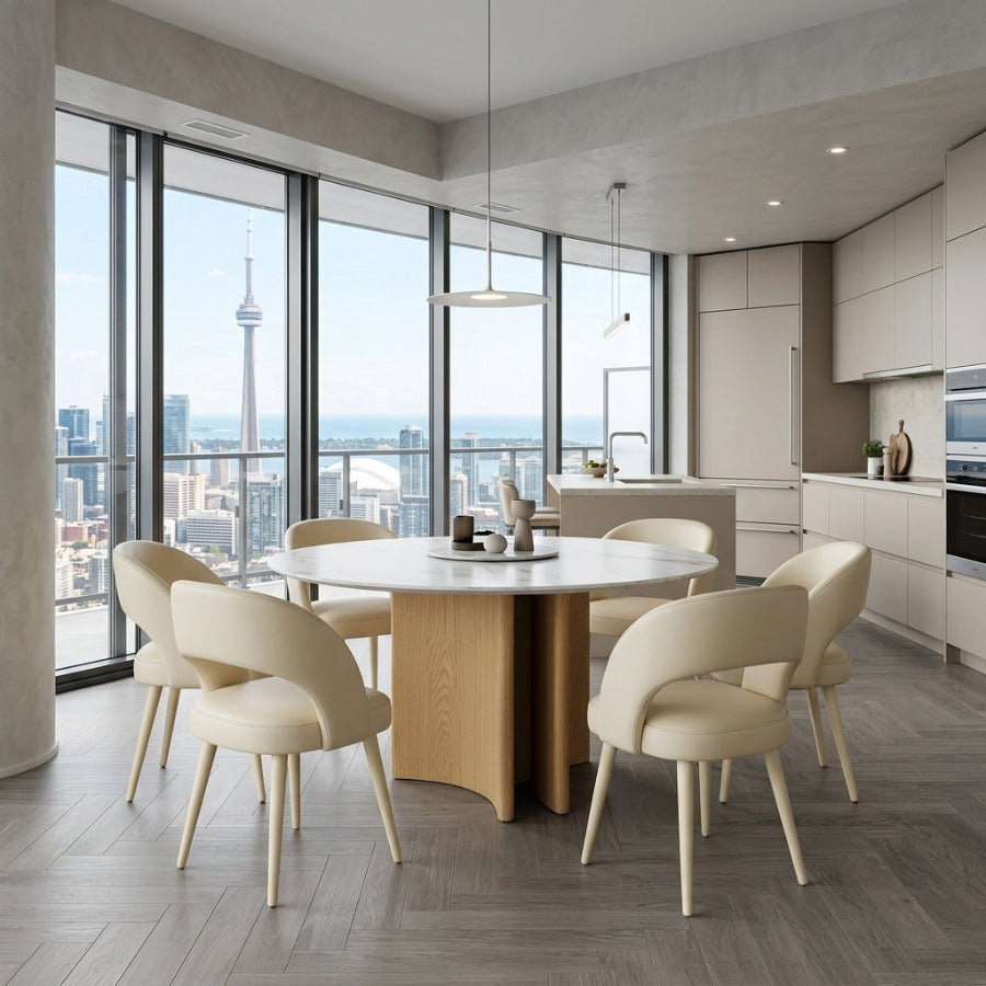 ARCADIX Sculptural Sintered Stone Dining Table