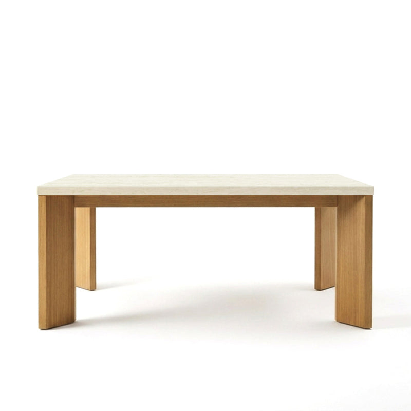 SYLEY Contemporary Dining Table – Solid Oak & Ceramic Marble Series
