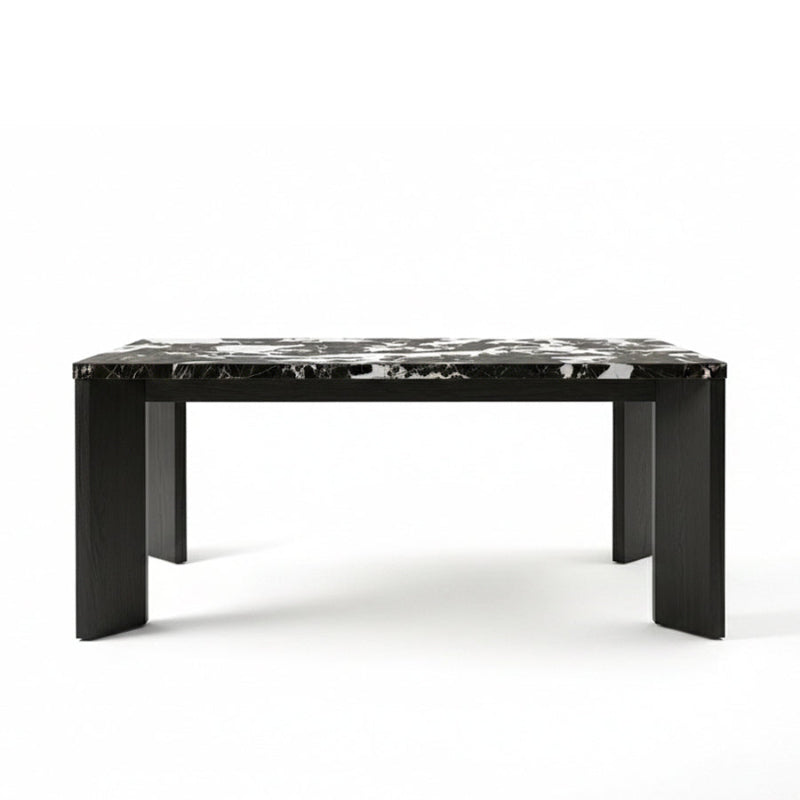 SYLEY Contemporary Dining Table – Solid Oak & Ceramic Marble Series