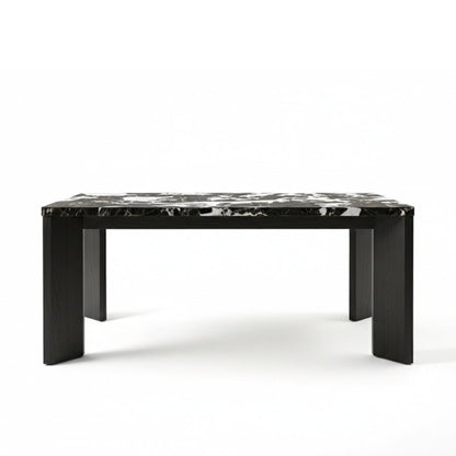 SYLEY Contemporary Dining Table – Solid Oak & Ceramic Marble Series