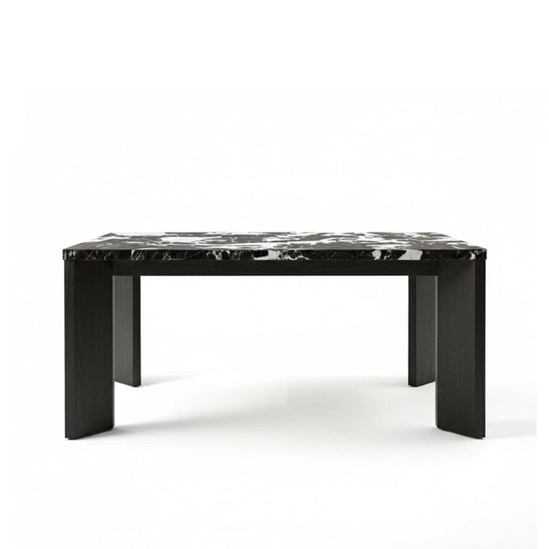 SYLEY Contemporary Dining Table – Solid Oak & Ceramic Marble Series